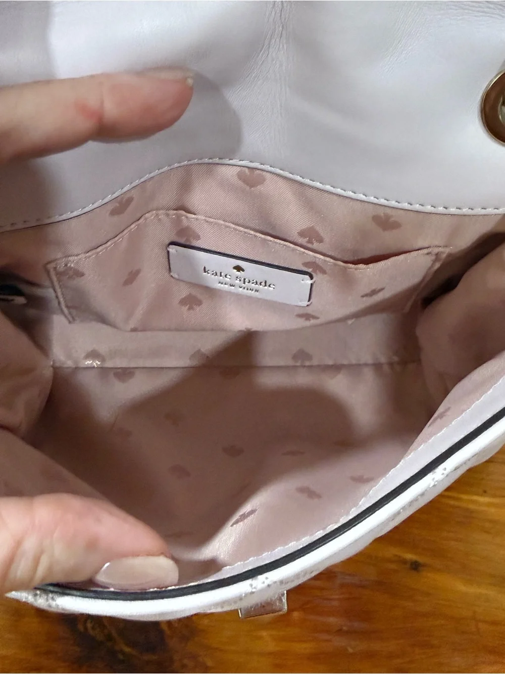 Kate Spade Natalia Medium Flap Shoulder Bag in Pale Pink